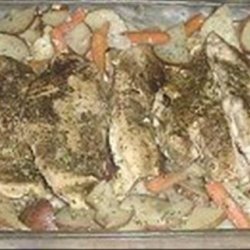 Garlic Lover's Chicken, Potatoes, and Carrots recipe