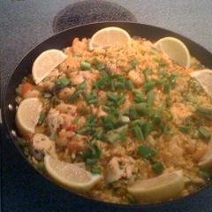 Spanish Paella (with Chicken and Seafood) recipe
