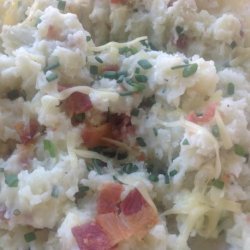 Bacon and Cheddar Smashed Potatoes recipe