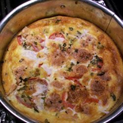 Mozzarella, Tomato and Basil Quiche recipe