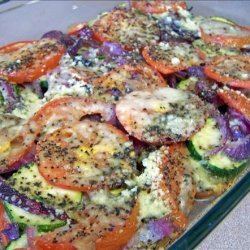 Zucchini, Onion and Tomato Bake recipe