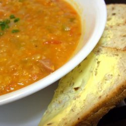 Crock Pot Lentil and Ham Soup recipe