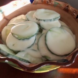 Cucumbers With Easy Dressing recipe