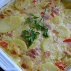 Not Your Ordinary Scalloped Potatoes With Ham recipe