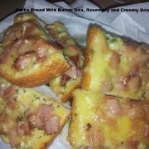 Garlic Bread With Bacon Bits, Rosemary and Creamy Brie recipe
