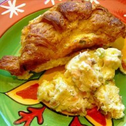 Croissant & Salmon (or Ham) Breakfast Casserole recipe