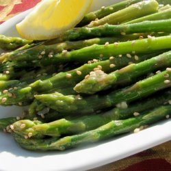 Asparagus With Sesame Oil Vinaigrette recipe