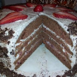 Burning Love Chocolate Cream Cake recipe