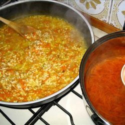 Quick Risotto With Carrots and Feta recipe