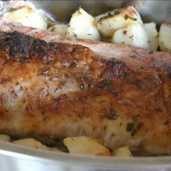 Herb Roasted Pork Loin and Potatoes recipe