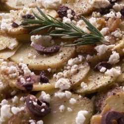 Non- Creamy Potato Bake With Feta and Olives recipe
