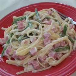 Ham and Asparagus Fettuccine recipe