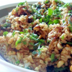 Brown Rice and Caramelized Onion Salad recipe