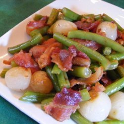 Sautéed Green Beans and Onions With Bacon recipe