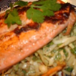 Thai Salmon on Asian Slaw recipe