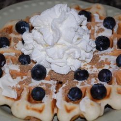 Easy and Fast Fruit 'n Cream Waffles recipe