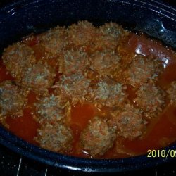 Oven Baked Porcupine Meatballs recipe