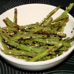 Asian Sesame Roasted Green Beans recipe