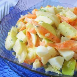 Turnip-Apple-Carrot Salad With Eggs recipe
