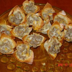Sausage and Cheese Wontons recipe