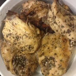 Roasted Bone-In Chicken Breasts With Herbs recipe
