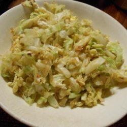 Cabbage Omelette With Sauce, Very Quick recipe