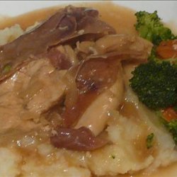 Hot Toddy Chicken With Pancetta and Garlic Mashed Potatoes recipe
