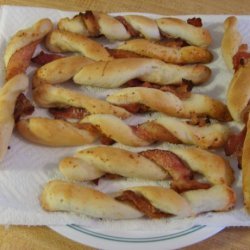 Bacon Wrapped Parmesan Breadsticks recipe