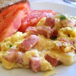 Perfect Ham and Cheese Scrambled Eggs recipe