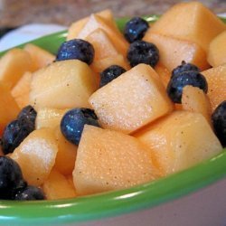 Honeyed Cantaloupe With Blueberries recipe