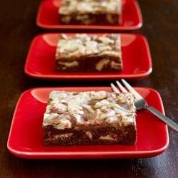Ghirardelli Chocolate Brownies with Peppermint Bark recipe