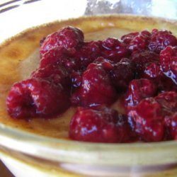 Baked Custard With Berries recipe