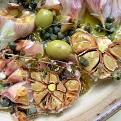 Garlic Olive Oil Plate With Capers recipe