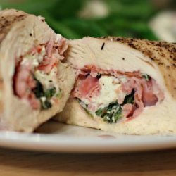 Stuffed Chicken Breasts With Feta, Spinach, and Ham recipe