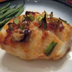 Quick Oven Roasted Ginger Scallion Lime Sea Bass recipe