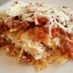 Lasagna Style Bow-Tie Pasta recipe
