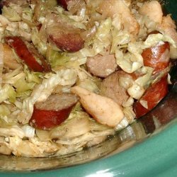 Smoked Sausage with Cabbage and Apples recipe