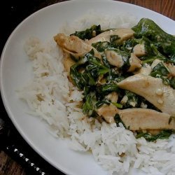 Garlic Curry Chicken & Spinach recipe