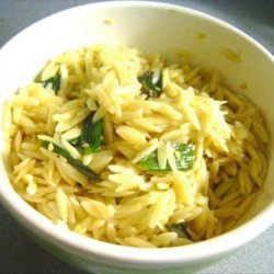 Sesame Orzo With Charred Onions recipe