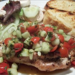 Chicken With Tomato - Cucumber Salsa recipe