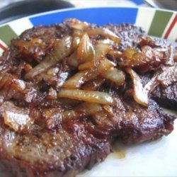 Steak with Caramelized Onions recipe