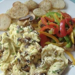 Scrambled Eggs with Mushrooms & Chives recipe