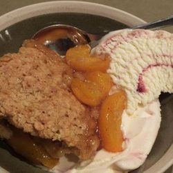 Peach Cobbler With Oatmeal Cookie Topping recipe