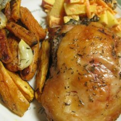 Roasted Cut up Chicken and Vegetables recipe