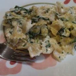 Creamy Spinach Artichoke Pasta recipe
