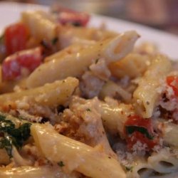 Baked Four-Cheese Pasta With Tomatoes and Basil recipe