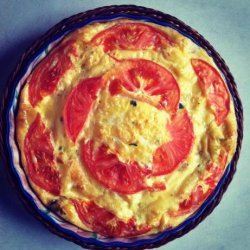 Crustless Tomato and Basil Quiche (Low Carb) recipe
