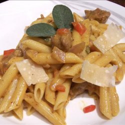 Penne With Sausage in Pumpkin Sauce. recipe
