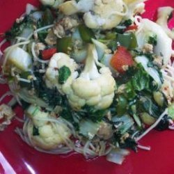 Asian-Style Ground Chicken and Noodles recipe