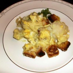 Quick and Easy, Lightly Curried Cauliflower and Egg Cheese recipe